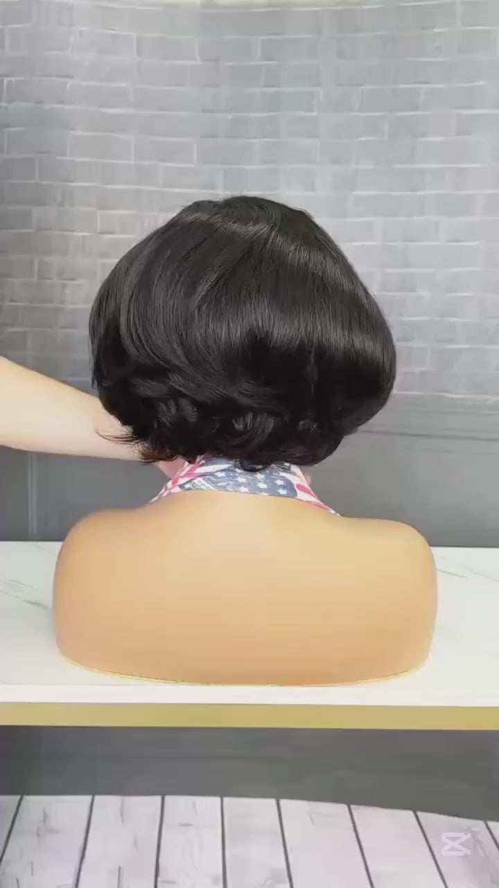 5×5 Bouncy Bob – 100% Human Hair | Glueless