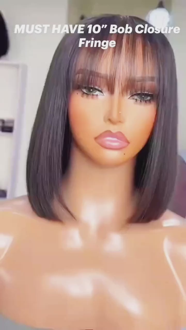 Short Bob HD Lace Closure Wig – 100% Human Hair SA