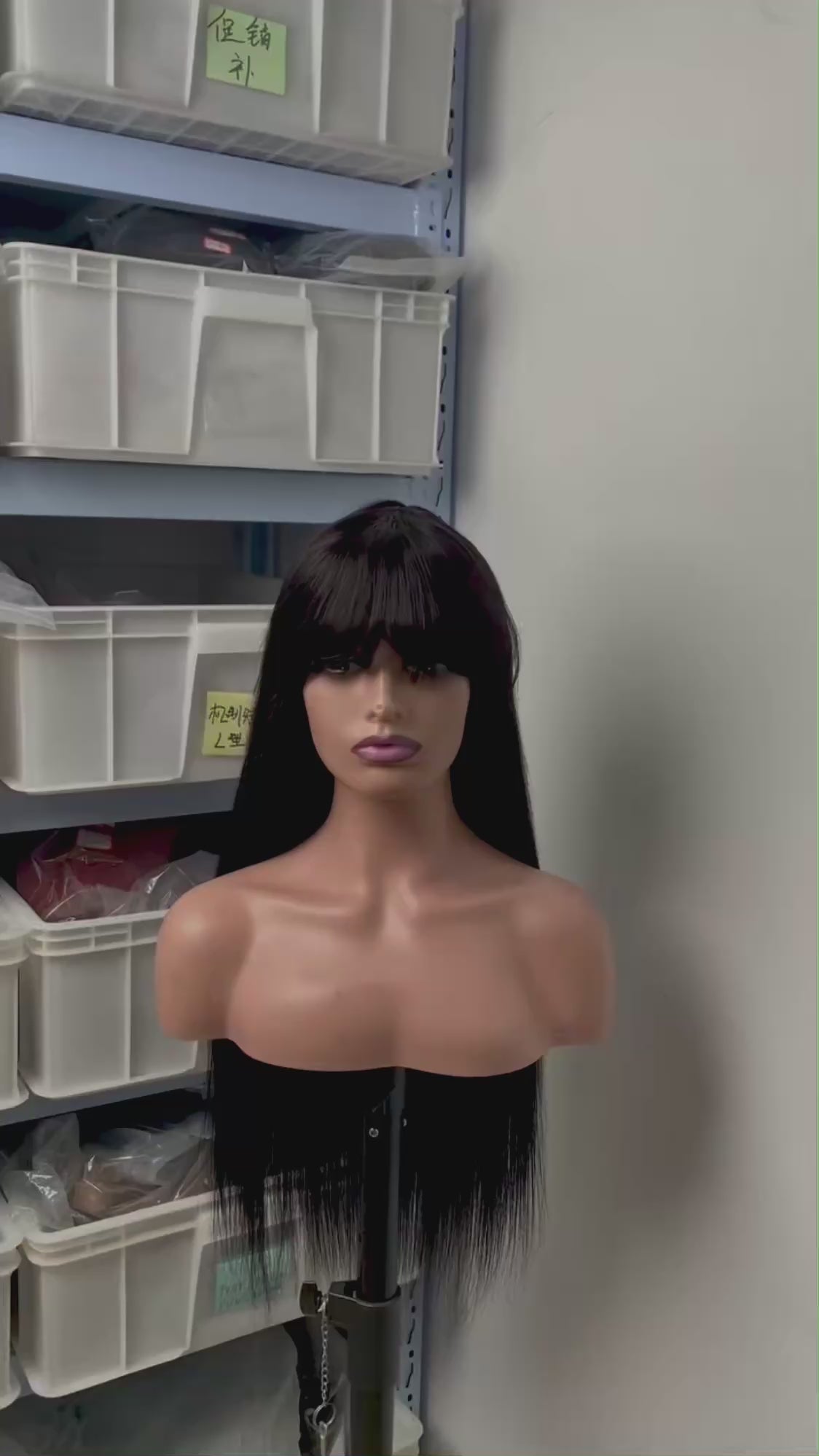 Straight Long Fringe Wig – 100% Human Hair | Glueless